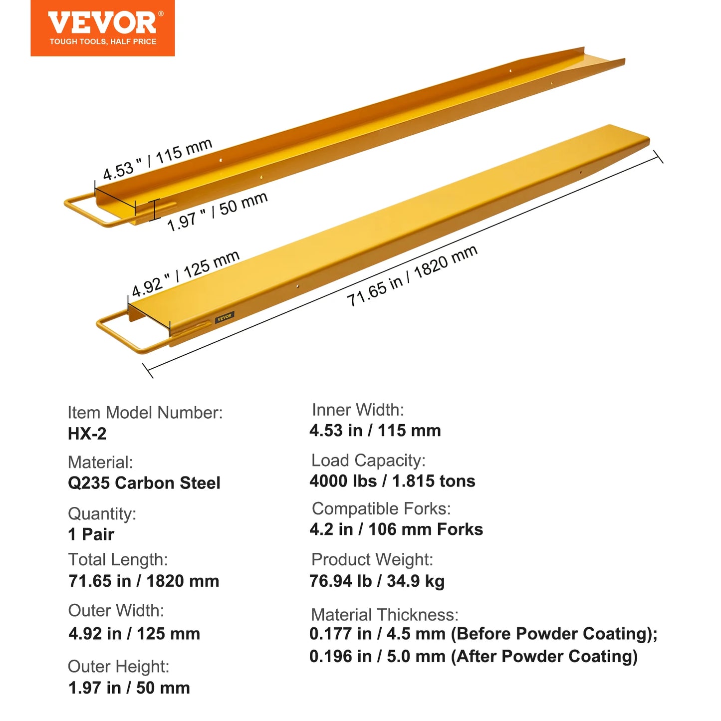 VEVOR Pallet Fork Extensions