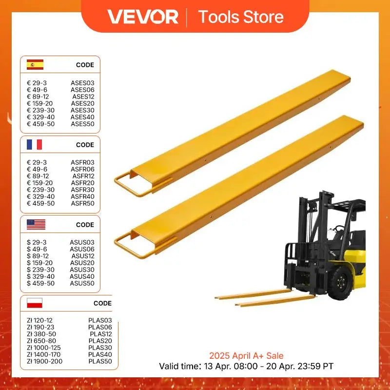 VEVOR Pallet Fork Extensions (60-96 in)