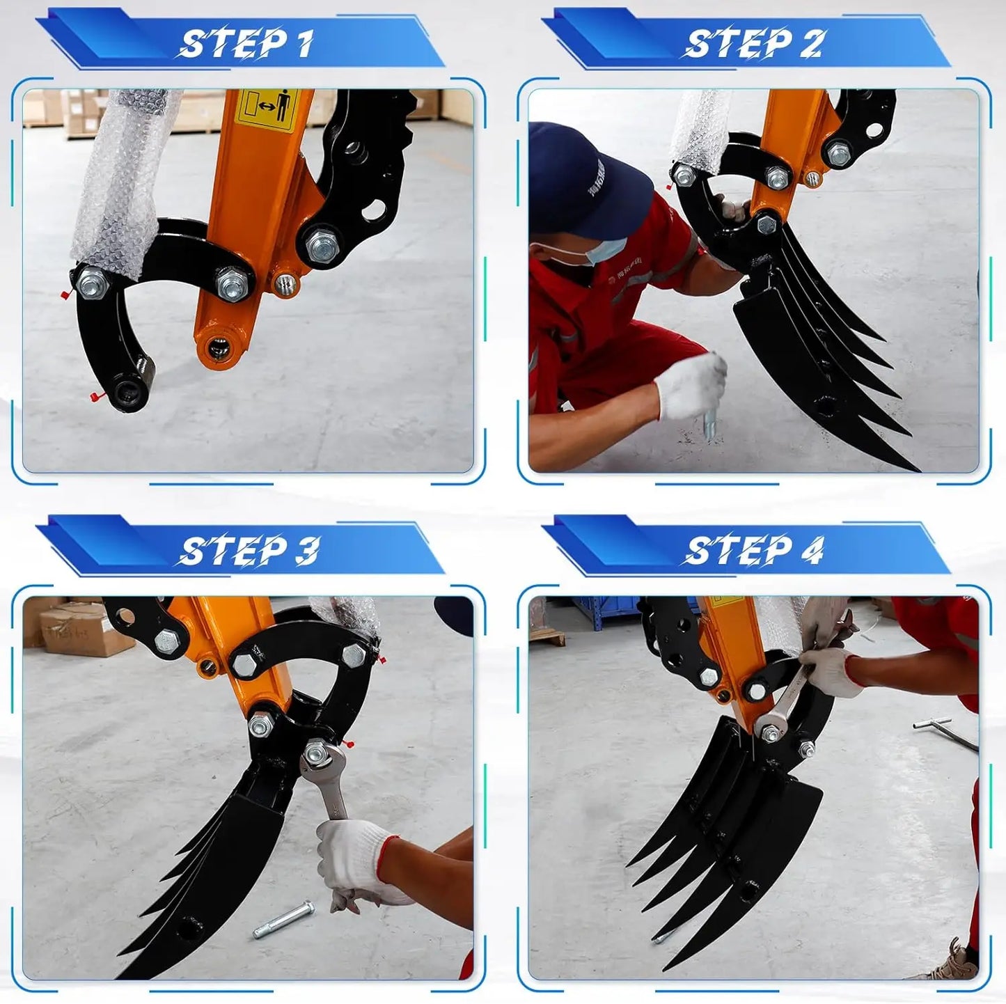 Mini Excavator Rake Attachment
