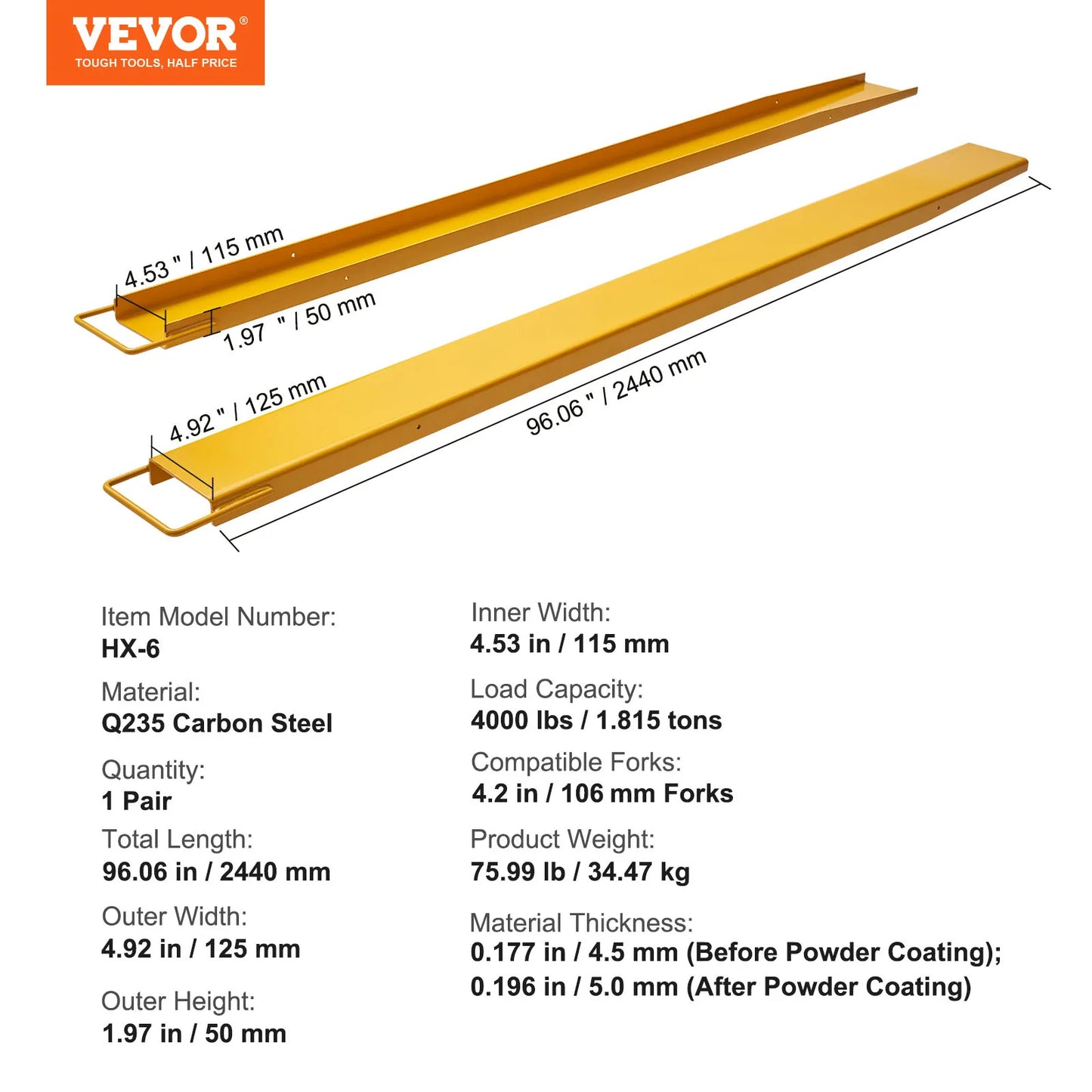 VEVOR Pallet Fork Extensions